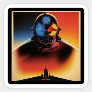 Vintage Sci-Fi Army Poster Sticker